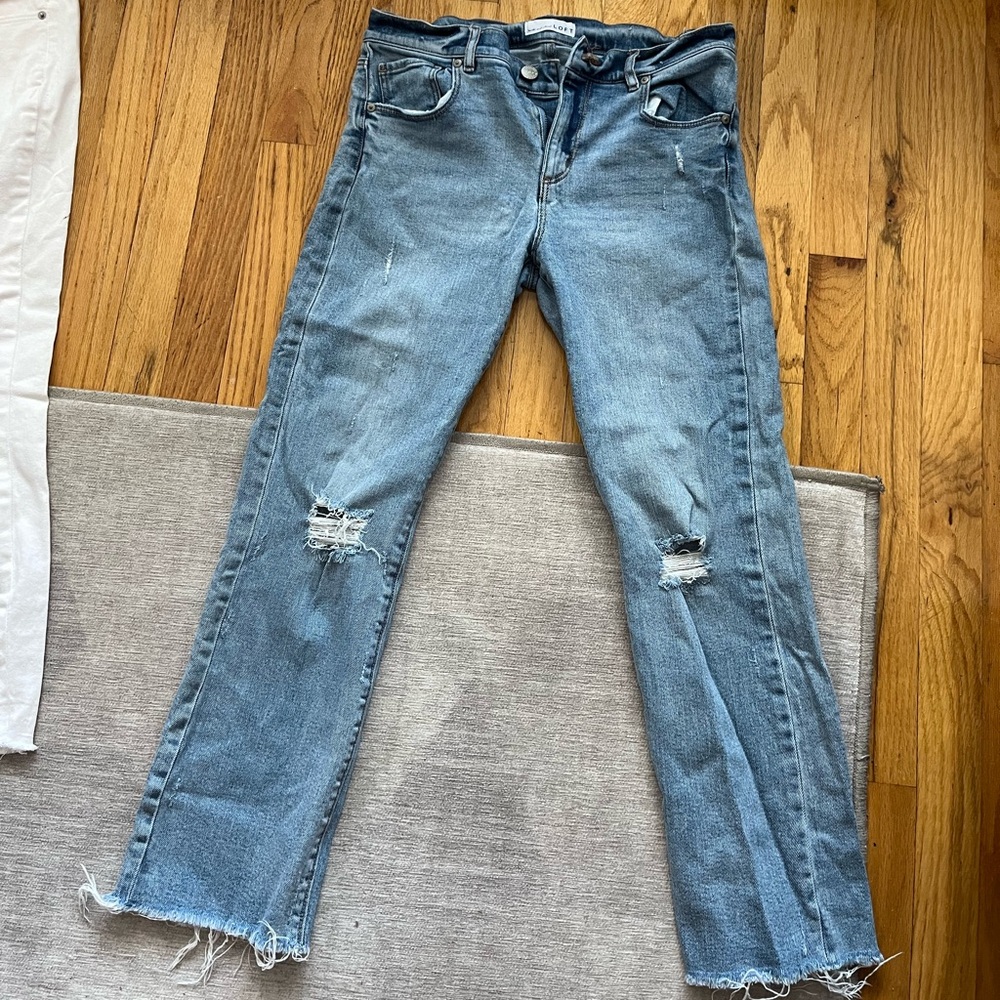 Loft distressed light was jeans size 4